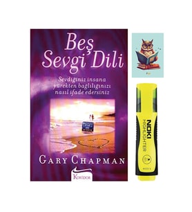 Beş Sevgi Dili - Gary Chapman - Koridor Yayıncılık - Sarı Fosforlu Kalem - Not Defterli Seti