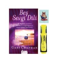 Beş Sevgi Dili - Gary Chapman - Koridor Yayıncılık - Sarı Fosforlu Kalem - Not Defterli Seti