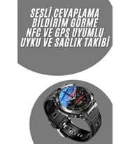 Akıllı Saat Yeni Model Sesli Asistan Bildirim Görme Bluetooth Bağlantılı Müzik Dinleme