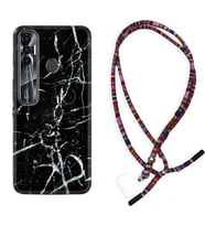Tecno Spark 6 6 Go 8C 8 Pro 7 7 Pro Kılıf Boyun Asklı Rasta Silikon Black Marble 3 1382