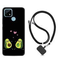Realme C11 C21 C21Y C25Y C11 2021 Kılıf Boyun Askılı Silikon Aşık Avokadolar 1642