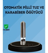Pilli Baharat Değirmeni Karabiber Tuz ve Baharat Öğütücü