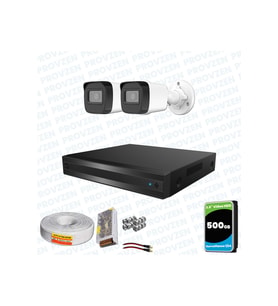 Provzen Hikvision RV 2 Kameralı Full HD Geniş Açı Güvenlik Kamerası 500GB
