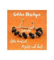 6mm Ipli Golden Obsidyen Ayarlanabilir Ölçü Doğal Taş Bileklik