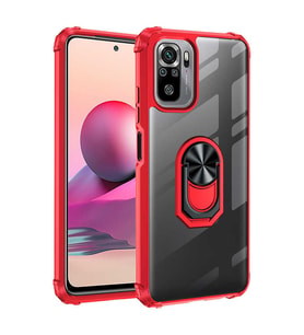Xiaomi Poco M5S Kılıf Mola Kenar Köşe Yüzük Kısmı Renkli Kılıf (Kırmızı)
