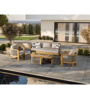 Ares Wood Bahçe Balkon Oturma Grubu (Ahşap)