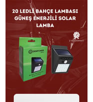 Northcity Su Geçirmez 20 LED Solar Hareket Sensörlü Dış Mekan Işığı - PIR ve 4 Modlu Akıllı Aydınlatma