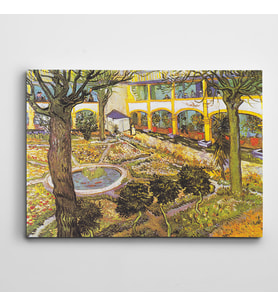 vincent van Gogh Garten Des Hospitals in Arles Kanvas Tablo