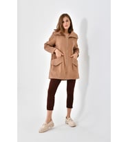 FTZ Women Kadın Kaşe Kaban Camel RBN4033