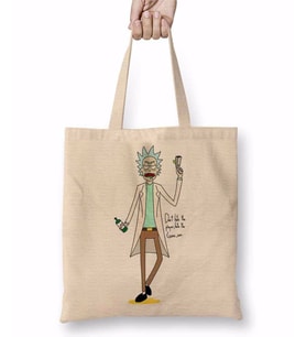 Rick and Morty 05 Bez Çanta Uzun Saplı