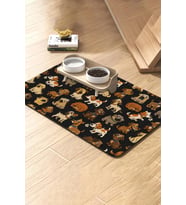 MAtGo Pati Kedi Köpek Beslenme Matı 50x70cm Su Geçirmez Mama Kabı Altlığı Paspası Köpekler Kulübü