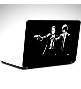 Ucuz Roman Siyah Beyaz Laptop Sticker 15.4 inch (37X26CM)