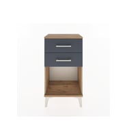 Arges Komodin 2 Çekmeceli 44x30x80 Çam-Antrasit