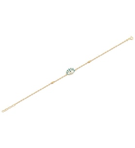 Diamond Line-Gülaylar 14 Ayar Altın Nazar Bileklik