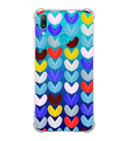 PrintiFy Huawei Y7 2019 Uyumlu Water Color 1 Baskılı Şeffaf Köşe Korumalı Antişok Kılıf