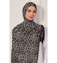 Soft Natural Pamuk Şal-70 X 190 -06098 (Siyah-Vizon)