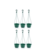 Omnipazar SO-SM01 Safir Makrome Askılı Balkon Saksı 1,7 lt Yeşil 6 Adet