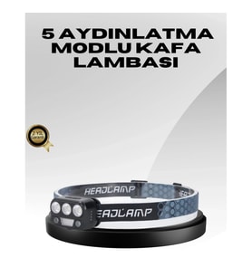 Mey İthalat® USB Şarjlı LED Kafa Lambası 300 Lümen Güç Göstergeli