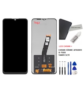 Tkgz - TCL 20E Uyumlu Lcd Ekran Dokunmatik -A- Kalite + B-7000 + TAMİR SETİ