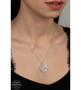 SWAROVSKİ CRYSTAL ARI 925 AYAR GÜMÜŞ KOLYE