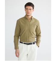 LCW Vision Haki Regular Fit Oxford Erkek Gömlek