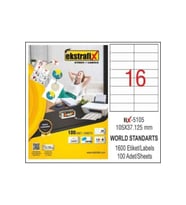 Ekstrafix Lazer Etiket 100 Yaprak 105 x 37.125 Mm Lazer Yazıcı Etiketi