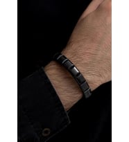 Doğal Hematit Taşlı Modern Tasarım Bileklik