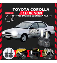 Toyota Corolla Efsane Kasa Uzun Kısa Far Uyumlu Şimşek Etkili Led Xenon Premium Series H4