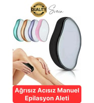 Acısız Ağrısız Tüy Dökücü Epilasyon Aleti Manuel Kıl Kristal Alma Epilatör Silgisi Kol Bacak Vücut