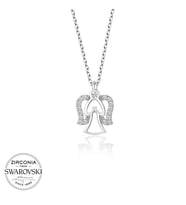 Swarovski Taşlı Gümüş Melek Bayan Kolye