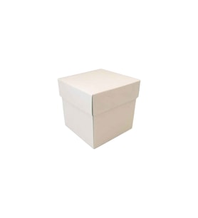 Komple Karton Kutu Düz Renk 6X6X6 CM (25 Adet)  Beyaz
