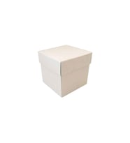 Komple Karton Kutu Düz Renk 6X6X6 CM (25 Adet)  Beyaz