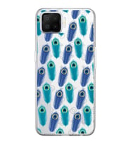 PrintiFy Oppo A73  ile Uyumlu 1mm Slim Fit Nazar Boncuğu 4 Baskılı Şeffaf  Kılıf