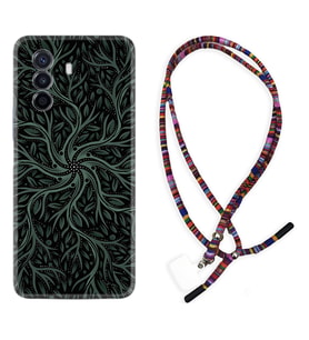 Huawei Nova Y70 Y90 Nova 9 SE  Kılıf Boyun Asklı Rasta Silikon Sarmaşıklar 1675