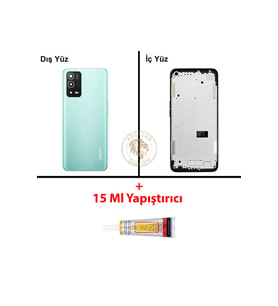 Oppo A55 Yeşil Uyumlu Orta Kasa + B7000 Yapıştırıcı Full Kasa Kapak Gövde Housing
