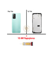 Oppo A55 Yeşil Uyumlu Orta Kasa + B7000 Yapıştırıcı Full Kasa Kapak Gövde Housing