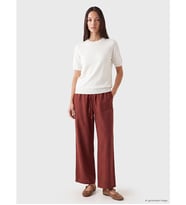 LCWAIKIKI Classic Turuncu Beli Lastikli Geniş Paça Kadın Pantolon