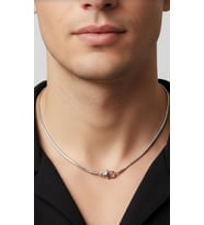 Erkek İnce Çelik Kolye 1Mm (Gümüş)