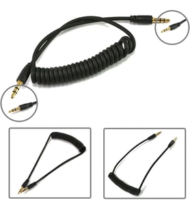 Spiralli Aux 3.5mm Kulaklık Ses Aktarma Kablosu