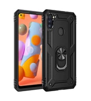Durukar® Samsung Galaxy A11 Kılıf Sofya Yüzüklü Silikon Kapak - Siyah
