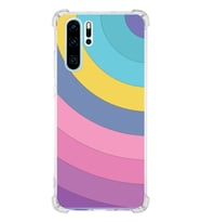 PrintiFy Huawei P30 Pro Köşe Korumalı Renk Cümbüşü B Tasarımlı Şeffaf Silikon Kılıf