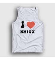 Presmono Unisex Beyaz I Love Nmixx K Pop Atlet 435483tt (Beyaz)