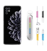 INFINIX Note 11 Pro Note 10 Hot 9 Play Kılıf Kablo Koruma Spiral Silikon Çiçekler 1639