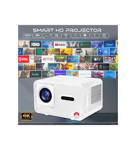 Yüksek Çözünürlük 4K Android Projektör, 300 İnç Yansıtma, 5G Wi-Fi & Bluetooth