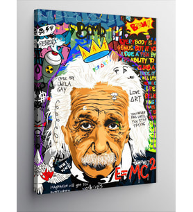 Kanvas Tablo Albert Einstein Pop Art