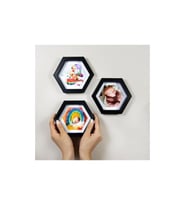 Kişiye Özel 3 lü Altıgen Çerçeve (Siyah)