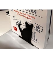 Kedi Figürlü Kitap Tutucu 3D Baskı Dekoratif Kitap Standı ve Ayracı