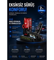 3'lü Araç Koruma Seti Yol Kayıt Kamerası ve Park Sensörü Sistemli