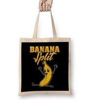 Cute & Funny Banana Split Gymnast Pun Bez Çanta Uzun Saplı