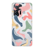 Xiaomi  Mi 11T Pro  Kamera Korumalı Kapak Abstract Tasarımlı Şeffaf  Kılıf